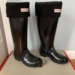 Hunter Rain Boot - Gloss with Boot Liner included